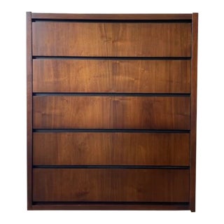 1970s Walnut Tall Dresser by Lane Furniture For Sale