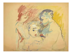 Mino Maccari, The German in the Brewery, Drawing, Mid-20th Century