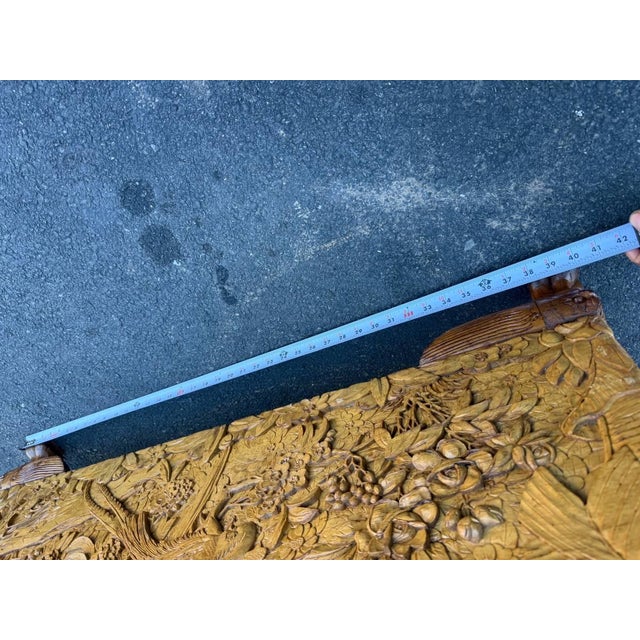 Antique Chinese Carved Camphor Wood Trunk Coffer Chest For Sale - Image 11 of 16