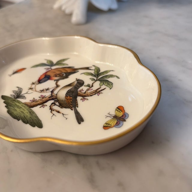 Mid 20th Century Mid 20th Century Herend Rothschild Bird Tray Trinket Dish For Sale - Image 5 of 8