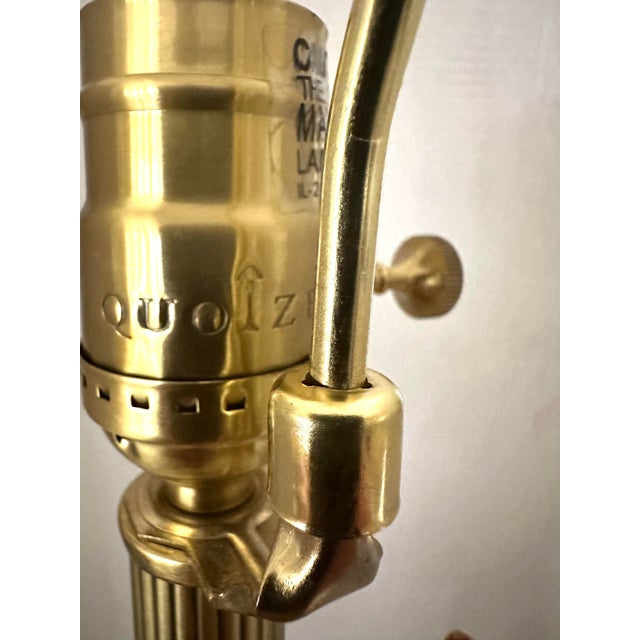 1990s Lenox Quoizel Fluted Column Table Lamp For Sale - Image 9 of 9