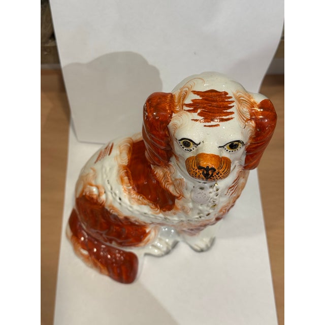19th Century Antique Staffordshire King Charles Spaniel Figurine For Sale - Image 5 of 7