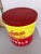 Large Vintage 1950s Red & Yellow Bachman Pretzel Tin For Sale - Image 4 of 6