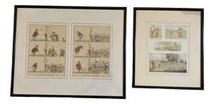 Cartoon Characters Golfing, 1950, Prints, Framed, Set of 2