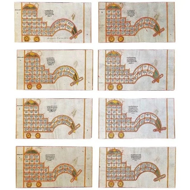 17c Set of 8 Paintings From a Yantra For Sale - Image 13 of 13