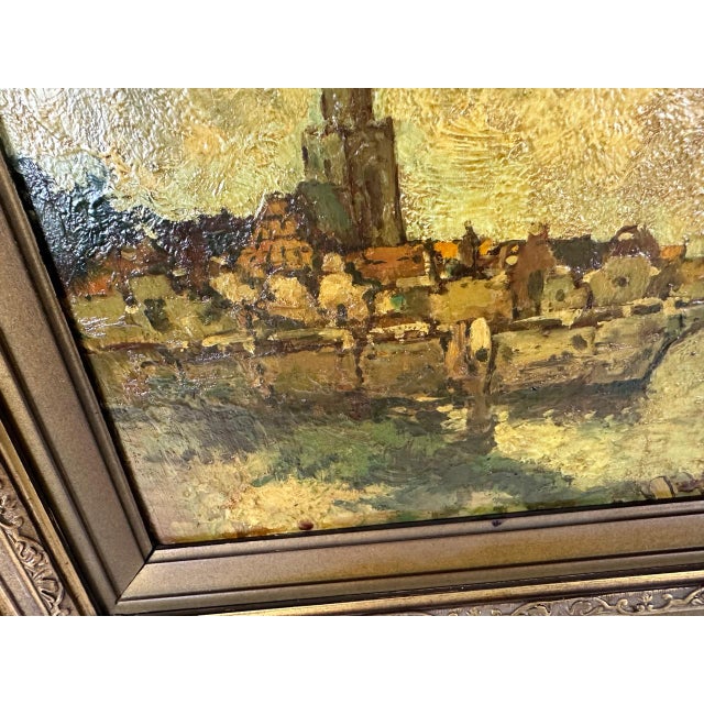 Hersmann, Dutch Landscape, Oil on Board, 1910s, Framed For Sale - Image 3 of 12