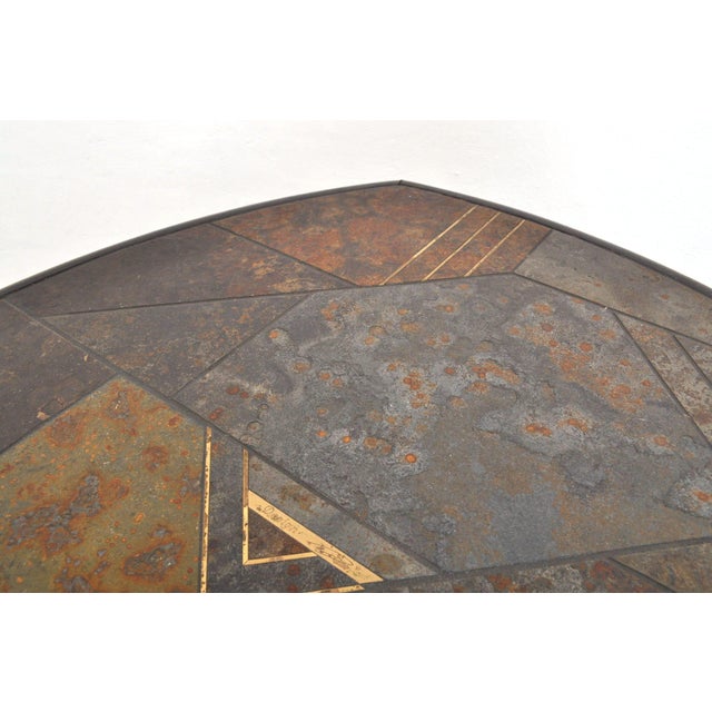 Brutalist Slate Coffee Table by D. Van Der Schoot, 1980s For Sale - Image 6 of 16