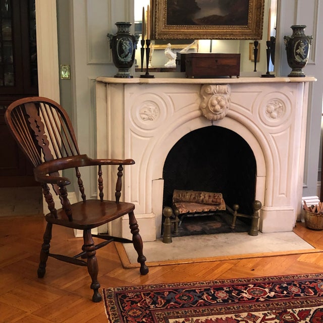 Antique English Yew Tree Windsor Armchair For Sale - Image 10 of 13