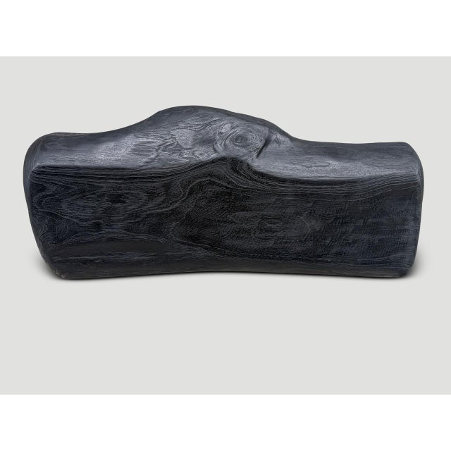 Andrianna Shamaris Sculptural Charred Teak Wood Vessel For Sale - Image 13 of 18