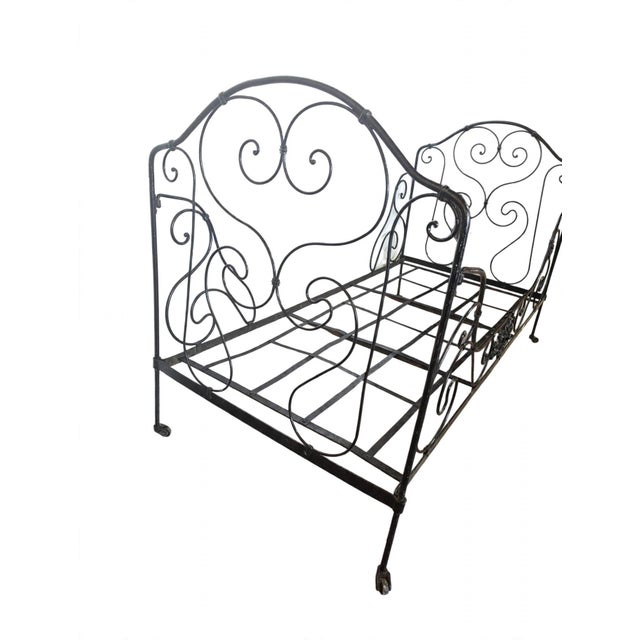Antique Iron Folding Bed For Sale - Image 5 of 10