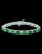 Modern 23 Carat Natural Zambian Emerald & 1.6ct Diamond Tennis Bracelet 14 Karat Gold For Sale - Image 3 of 8