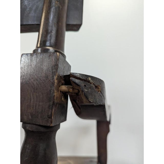 Brutalist Armchair in Wood For Sale - Image 5 of 6