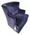 Petite Blue Wing Swivel Lounge Chair For Sale