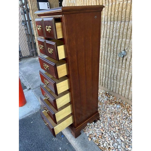 Late 20th Century Late 20th Century American Drew Chippendale Style Mahogany Lingerie Chest For Sale - Image 5 of 11
