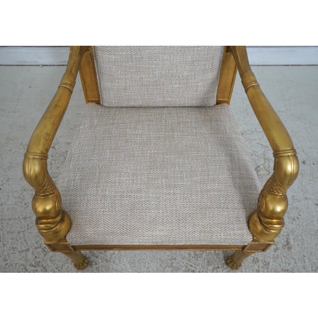 Pair of Neoclassical Gilt Gold Dolphin Open Armchairs For Sale - Image 13 of 18