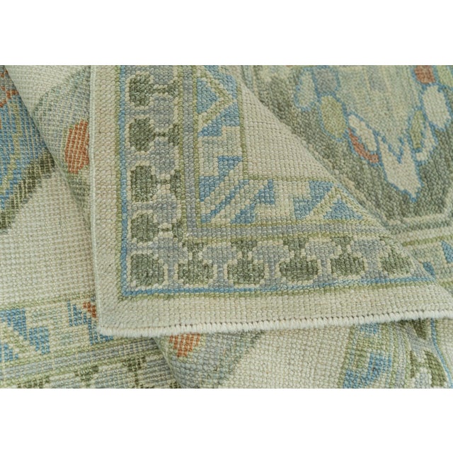 Textile Turkish Oushak Rug 2'9" x 9'11" #19224 For Sale - Image 7 of 8