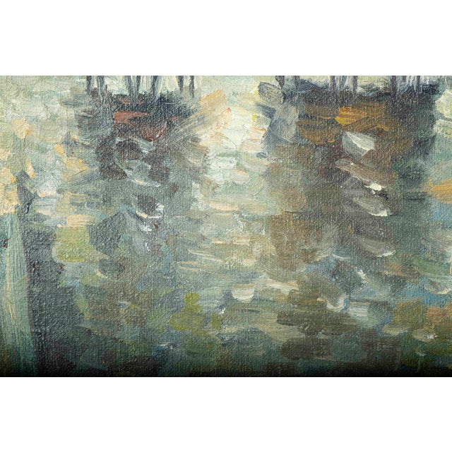 Mid 20th Century Vintage European Street Scene Original Oil Painting Signed J. Turner For Sale - Image 5 of 18