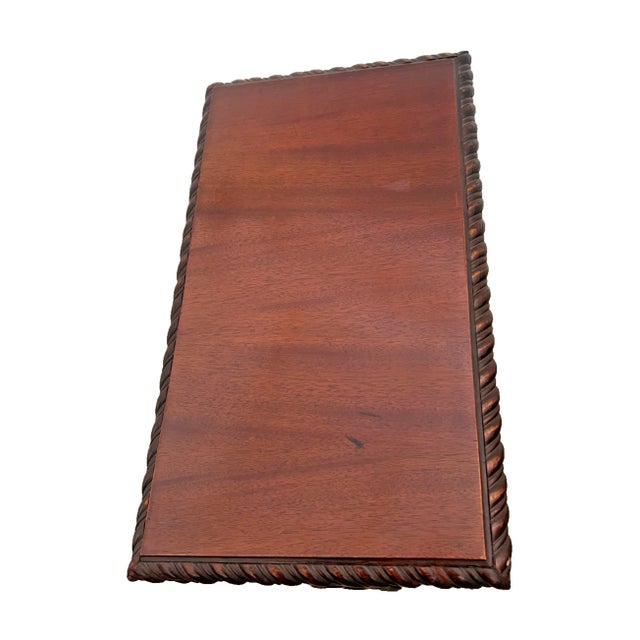 Gorgeous Vintage Mahogany Nightstand Cabinet Chest Four Drawers Rope Twist Carved Top. 29" Tall x 13" wide x 23" deep....