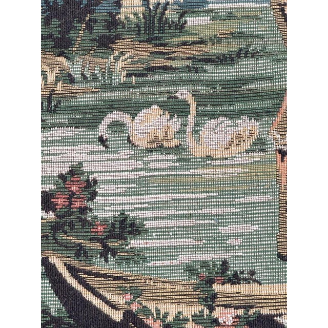 Beige Vintage French Aubusson Style Jacquard Tapestry, 1980s For Sale - Image 8 of 16