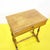 Wooden Work Table with Turned Legs and Drawer
