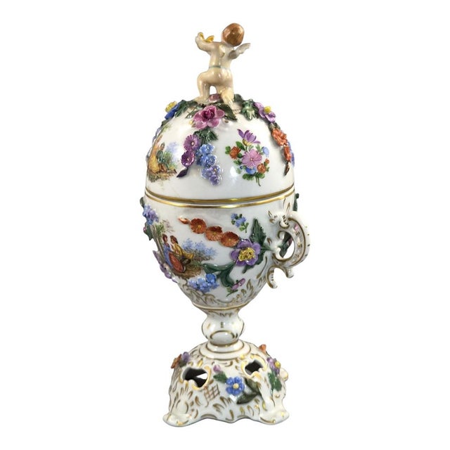 Vintage Porcelain Potpourri Urn from Carl Thieme, 1901 For Sale - Image 6 of 15