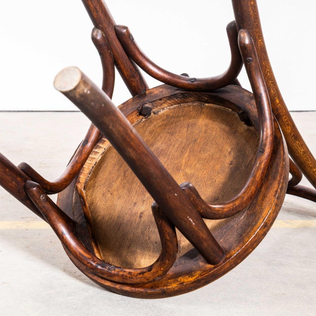 Tan French Hooped Back Dining Chairs from Baumann, 1950s, Set of 6 For Sale - Image 8 of 9