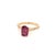 Traditional Diamond Purple Sapphire Ring 2 TCW 14k Gold Certified, Size 6.5 For Sale - Image 3 of 9