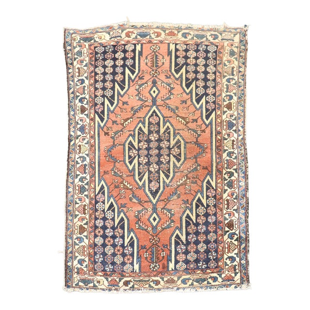 Mazlagan Worn Malayer Rug no. j5277 For Sale