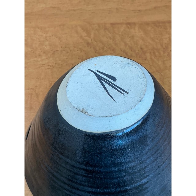 Vintage Glazed Studio Pottery Bowl For Sale - Image 11 of 12