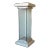 80's Postmodern Faux Stone and Glass Pedestal For Sale