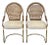 1970s Cantilever Chrome & Caned Arm Chairs - APair For Sale
