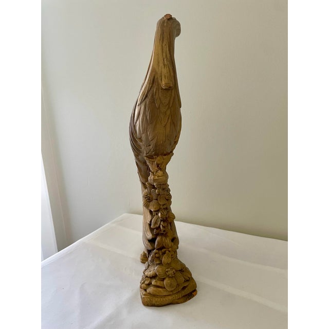 1950s 1950s Syroco Gold Hollywood Regency Peacock Statue For Sale - Image 5 of 8