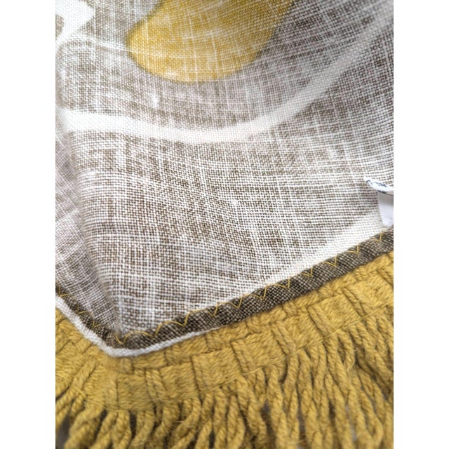 Vera Neumann Round 58" Cotton Tablecloth With Fringe For Sale - Image 9 of 10