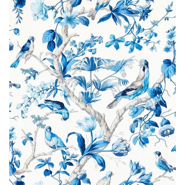 Sample - The House of Scalamandré Belize Fabric, Porcelain For Sale