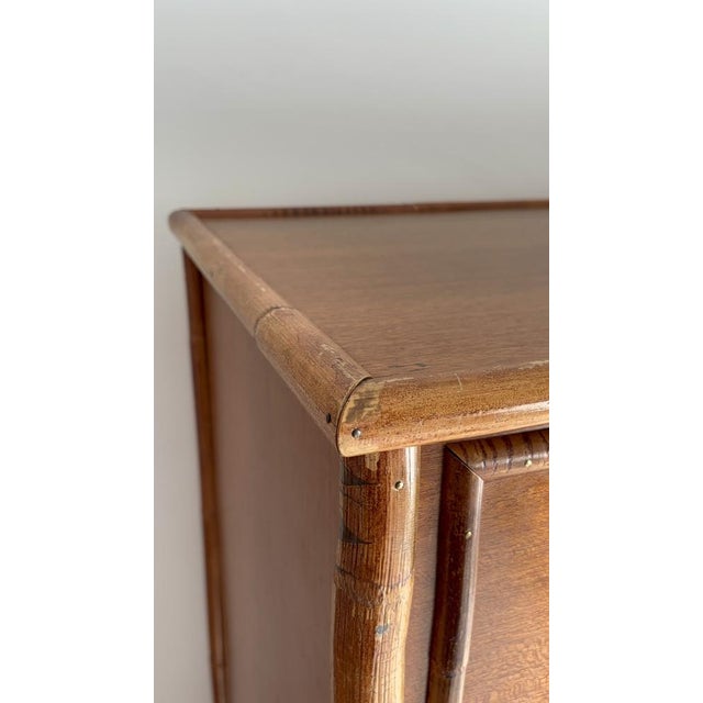 Dalvera Wooden and Bamboo Chest of Drawers, 1970 For Sale - Image 10 of 18