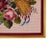 Square Pink and Gold Framed Embroidered Needlepoint Floral and Peacock Wall Hanging For Sale - Image 4 of 12