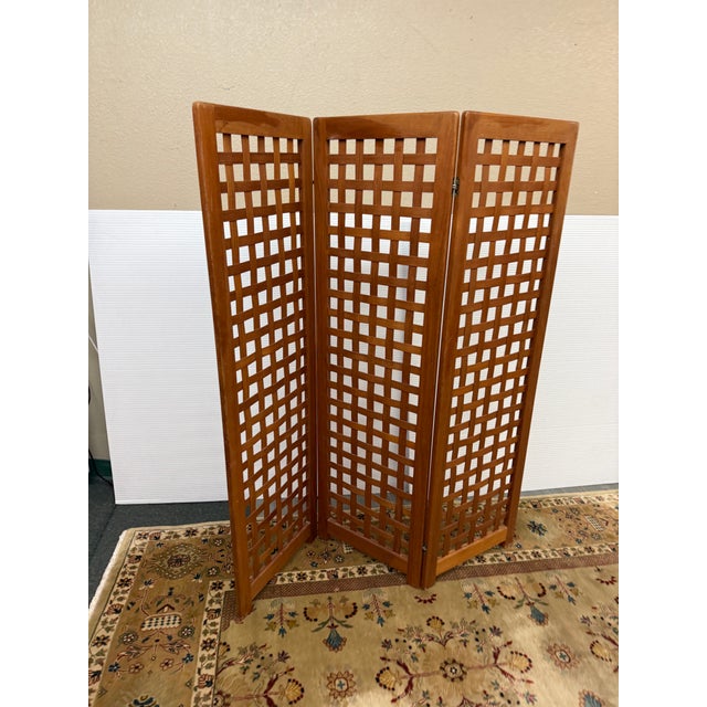 Wood Danish Modern Teak Wood Wall Divider, Circa 1960's For Sale - Image 7 of 12