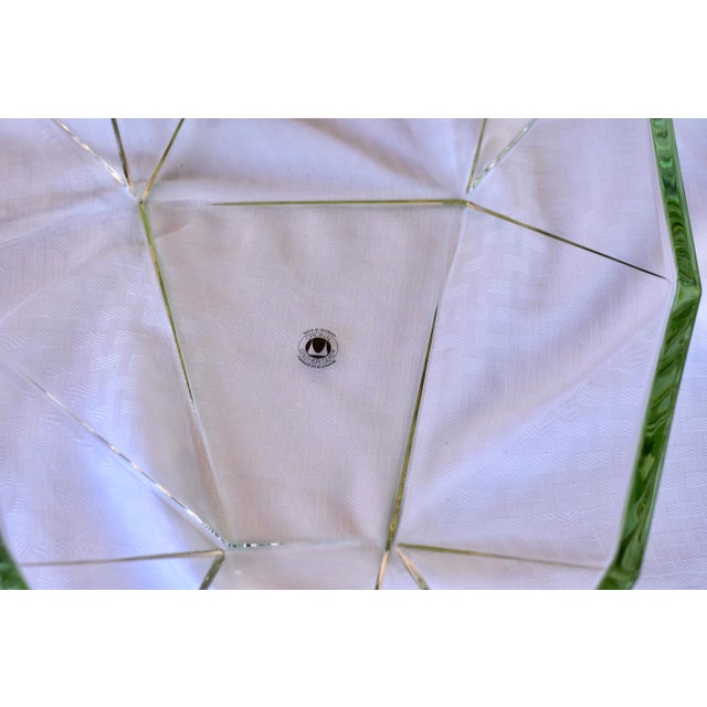 1960s Art Deco Walther Glas Green Uranium Glass Bowl For Sale - Image 4 of 5