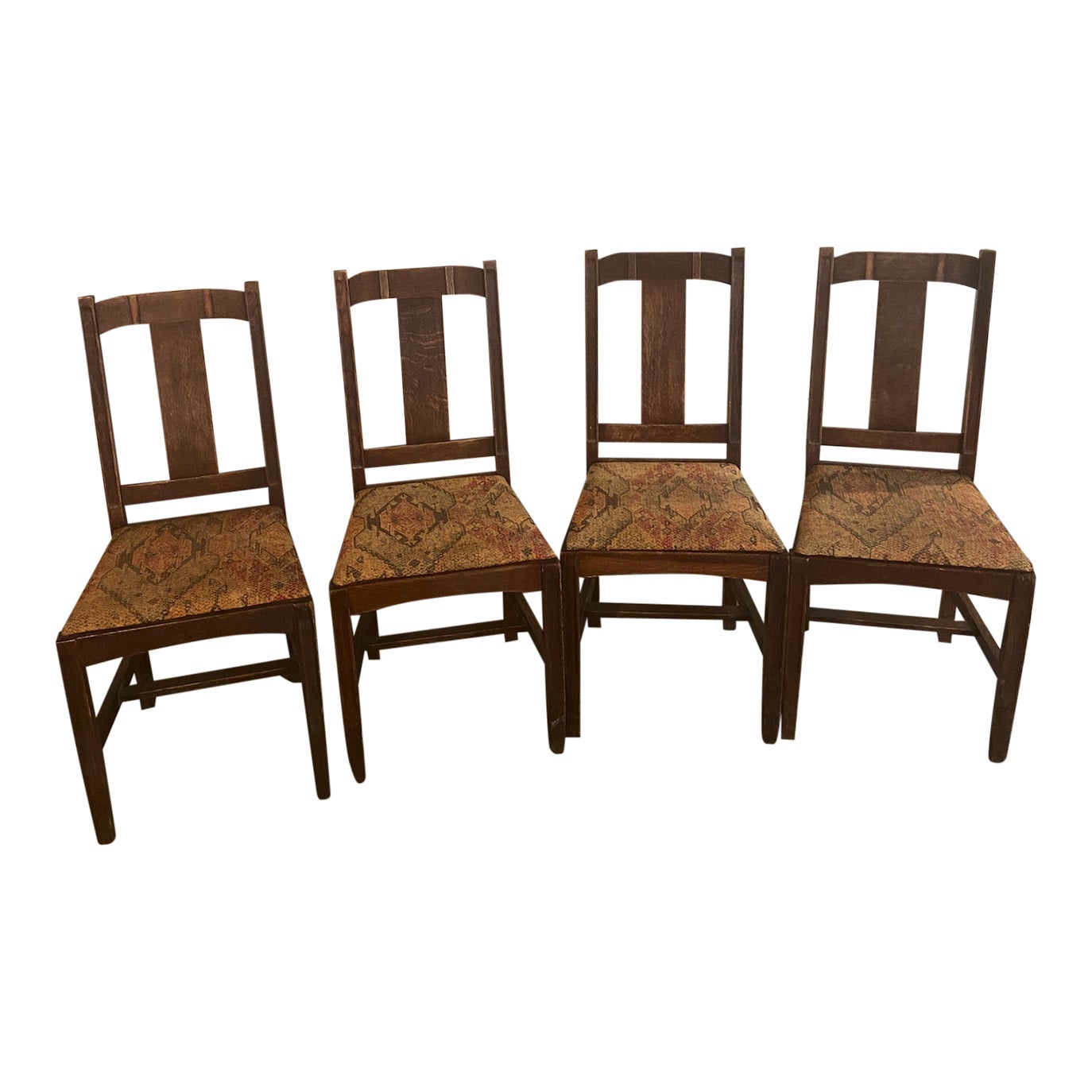 Charles Limbert Antique Mission Oak Dining Chairs Set of 5 Chairish