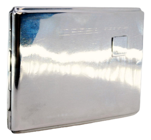 Plain Silver Cigarette Case with Monogram Card