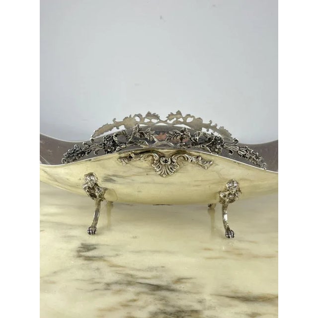 1980s Jatta Centerpiece in Hand-Wrought 800 Silver, Italy, 1980s For Sale - Image 5 of 12