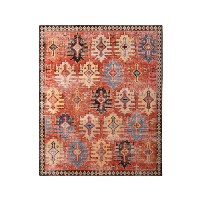 Textile Rug & Kilim’s Distressed Homage Rug in Red, 8x10 For Sale - Image 7 of 7