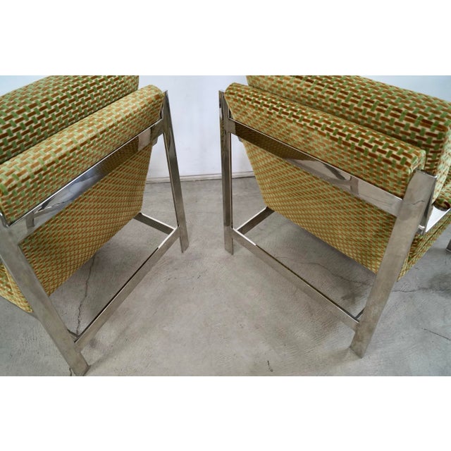 Mid-Century Modern Milo Baughman Style Lounge Chairs - A Pair For Sale - Image 12 of 12