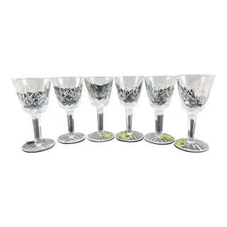 1970s Waterford Crystal Lismore Cordial Glasses - Set of 6 For Sale