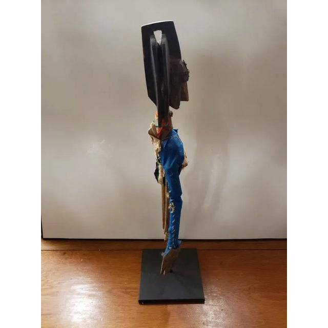 African Mid 20th Century Bamana Sogo Bo Merekun Puppet From Mali on Metal Stand For Sale - Image 3 of 8