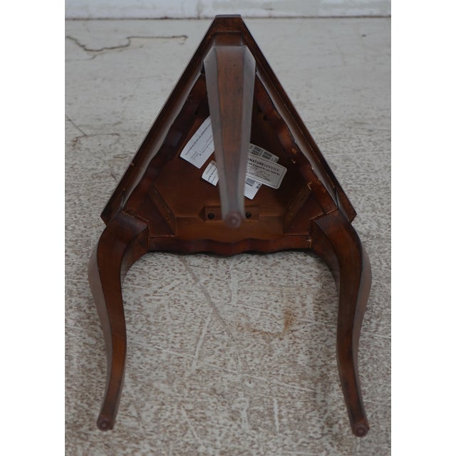 Ethan Allen Cherry Corner Occasional Table or Stand For Sale - Image 9 of 10