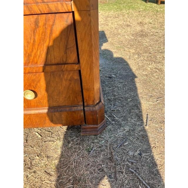 Wood 19th Century Louis Philippe Burl Walnut Marble Top Chest of Drawer / Commodes For Sale - Image 7 of 18