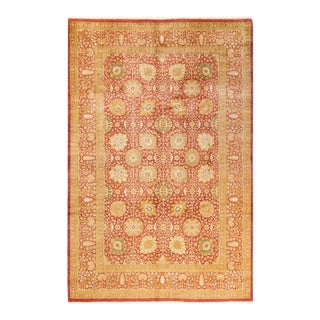 Mogul, One-of-a-Kind Hand-Knotted Area Rug in Orange, 6' 3" x 9' 6" For Sale