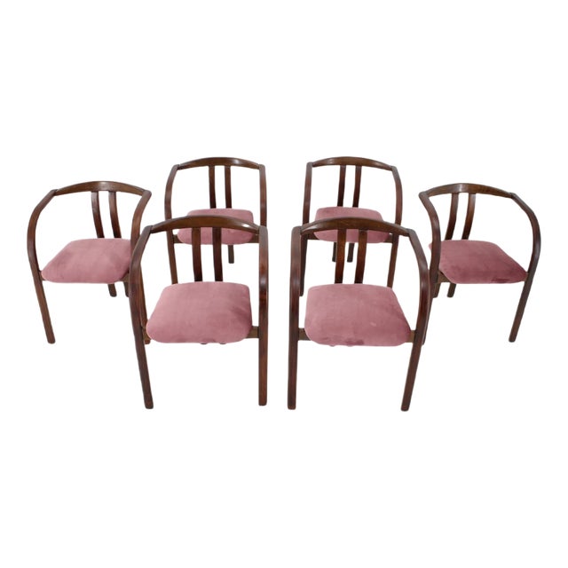 Dining & Side Chairs from Ton, 1980s, Set of 6 For Sale
