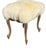 Italian Giltwood Ribbon Taboret Footstool Vanity Bench by Randy Esada Designs. It is upholstered in luxurious white...